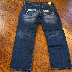 Helix Men's Washed Dark Blue Relaxed Jeans